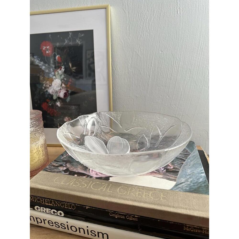 ISAK Mats Jonasson Lead Crystal Bowl 6.5" Maleras Sweden Scandinavian Art Glass - Picture 3 of 6
